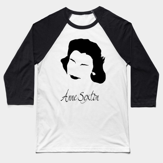 Anne The Poet Baseball T-Shirt by PoetandChef